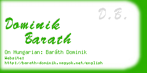 dominik barath business card