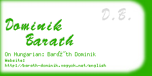 dominik barath business card